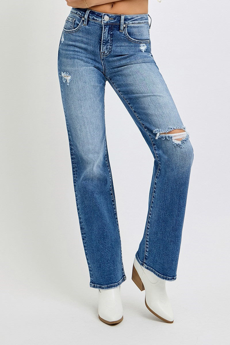 Ava HR Straight Leg Tummy Control Jeans