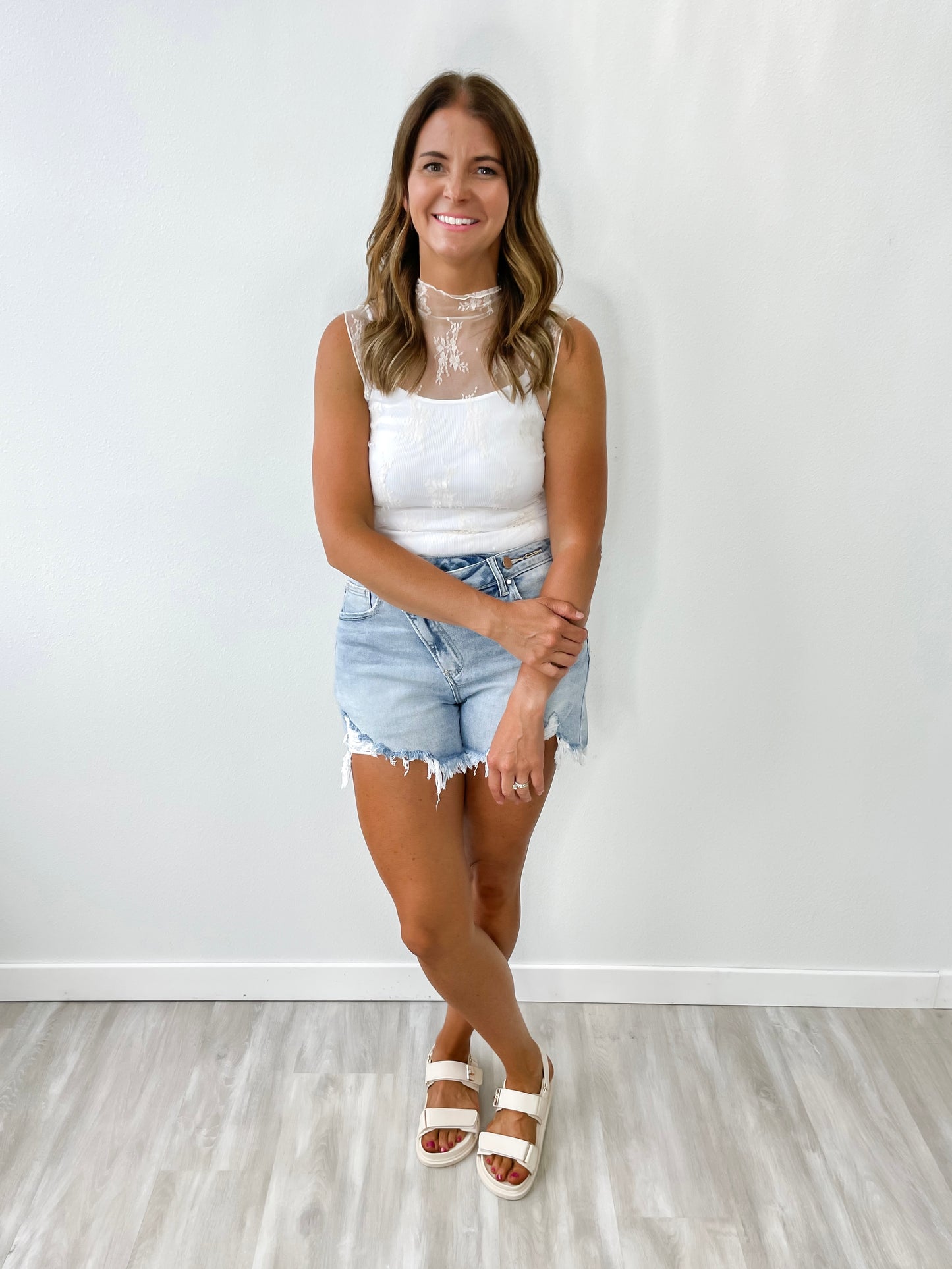 Melina White Lace Top