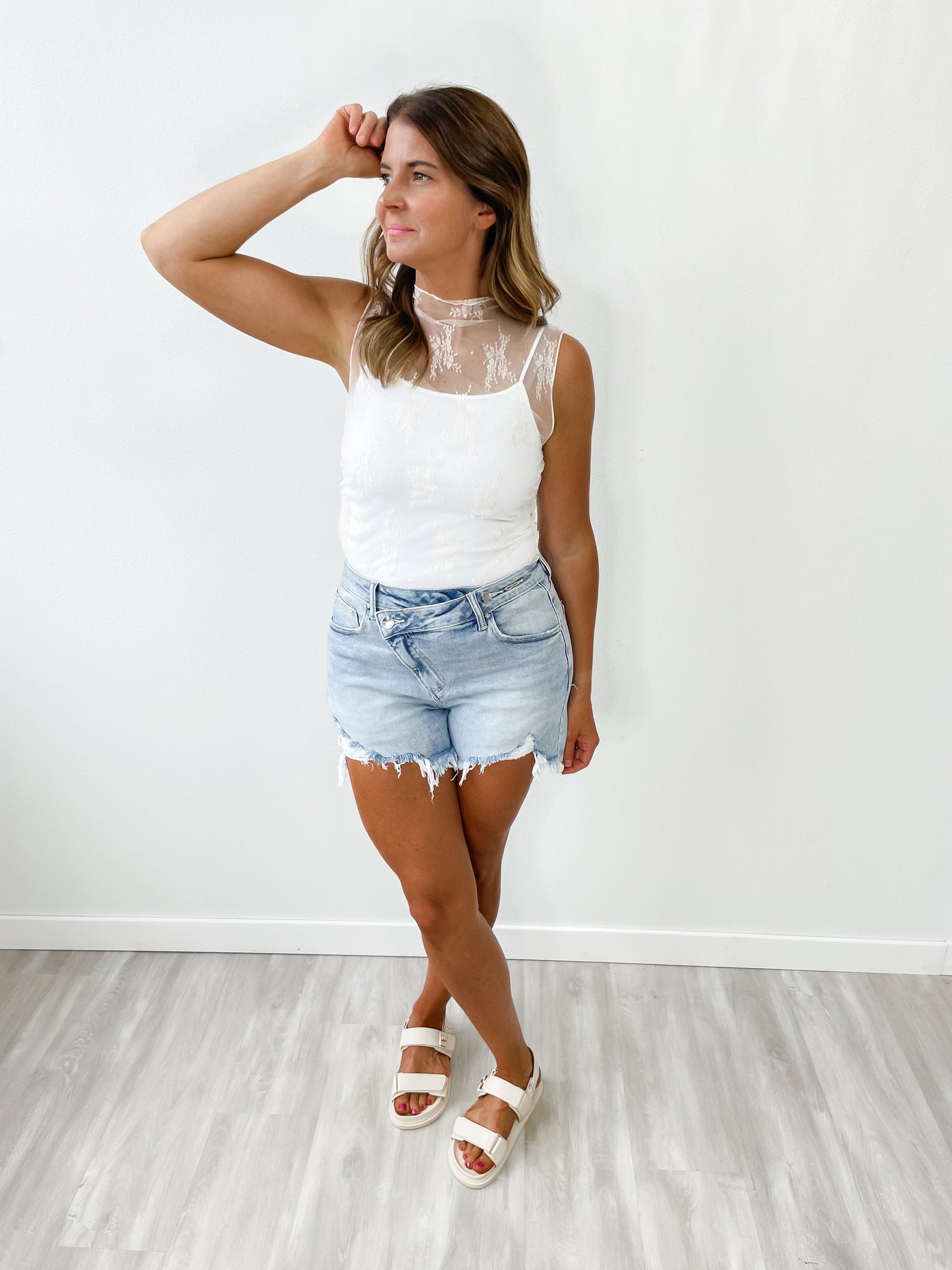 Melina White Lace Top