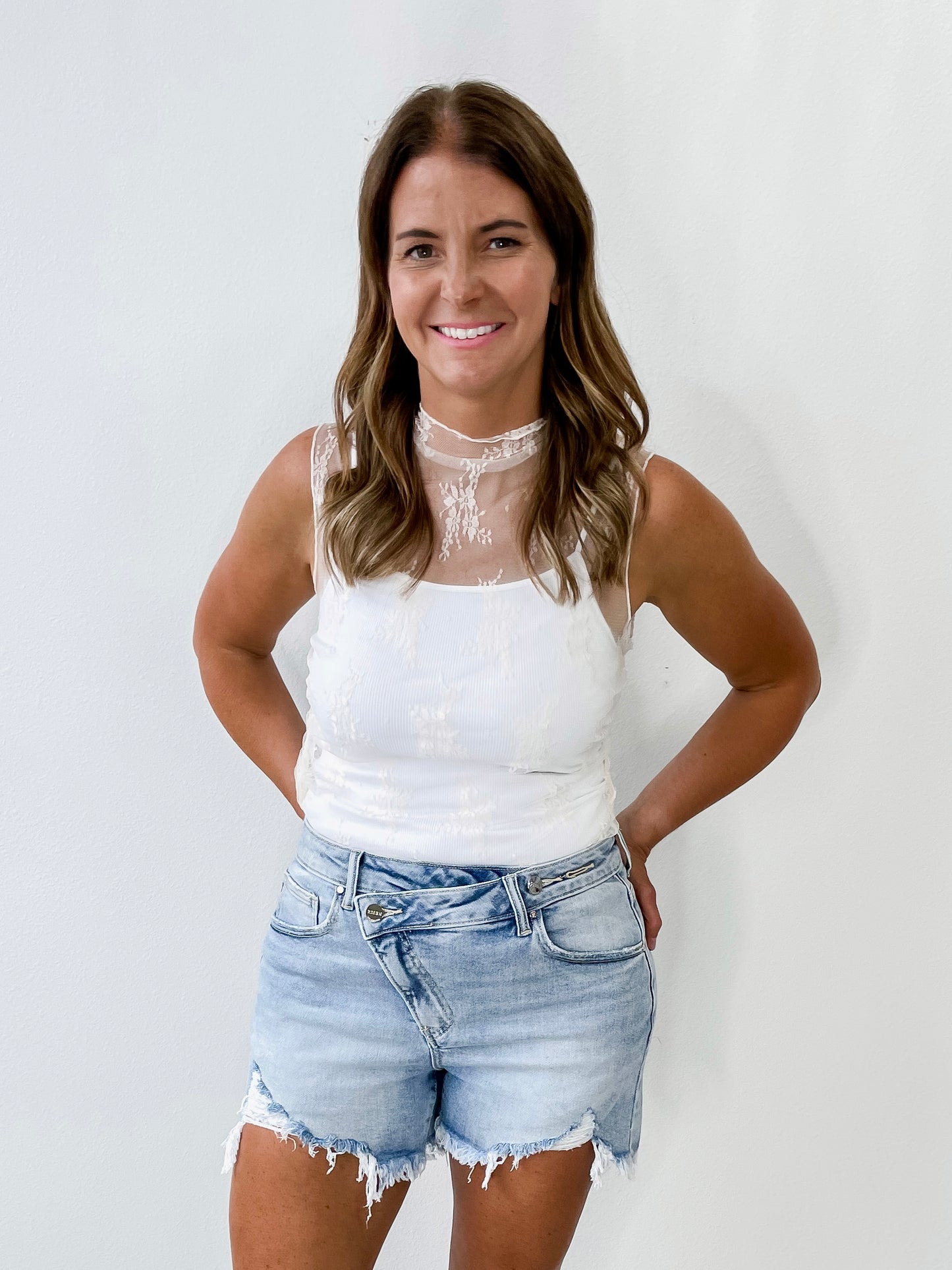 Melina White Lace Top