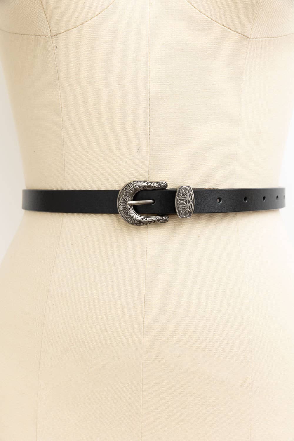 Western Skinny Leather Belt