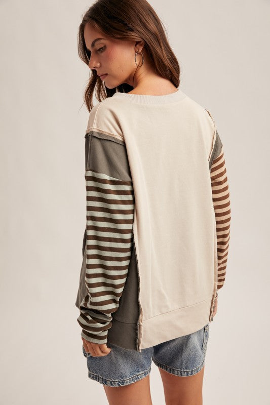 Jodi Color Block Dolman Sleeve Top