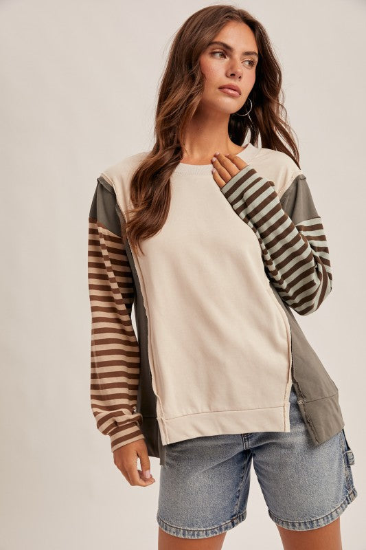 Jodi Color Block Dolman Sleeve Top
