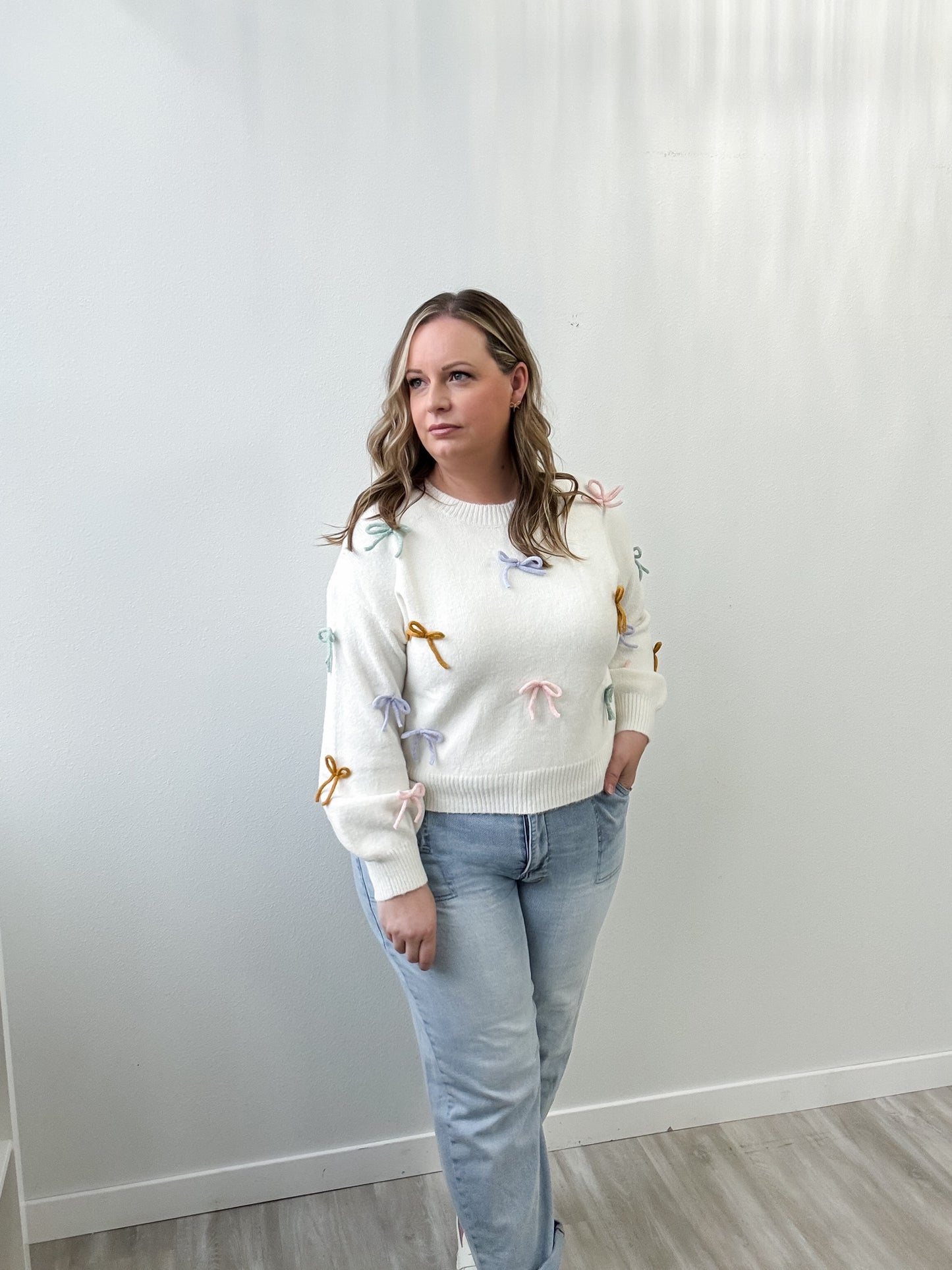 Megan Cutesy Bow Sweater