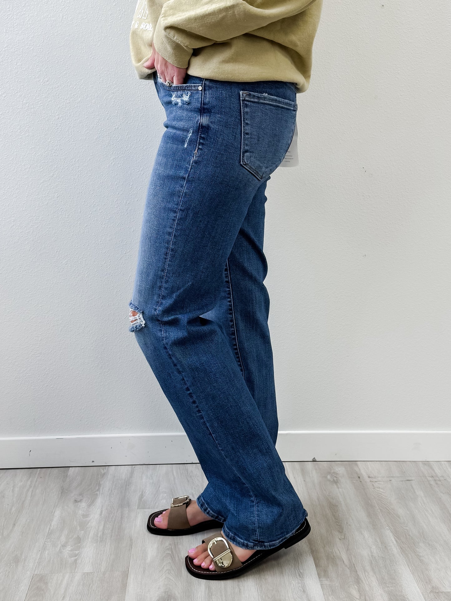 Ava HR Straight Leg Tummy Control - RISEN JEANS