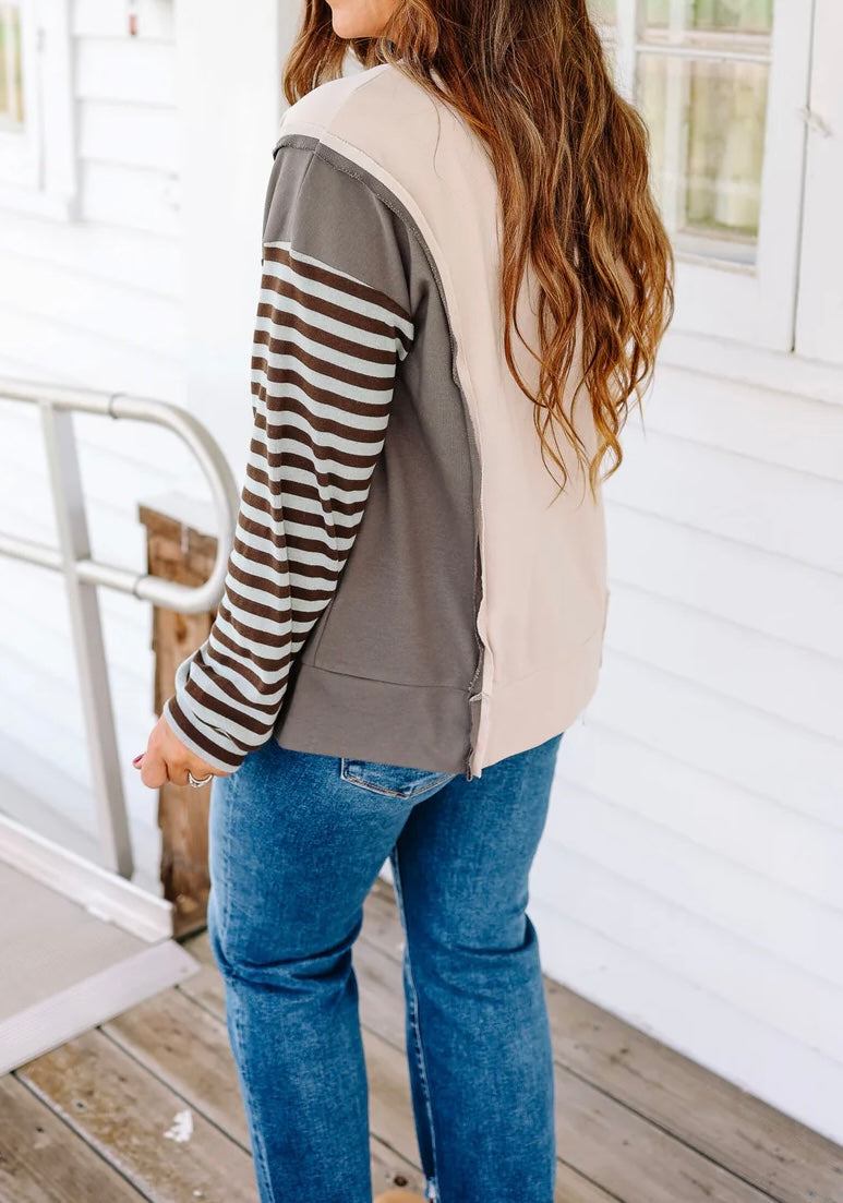 Jodi Color Block Dolman Sleeve Top