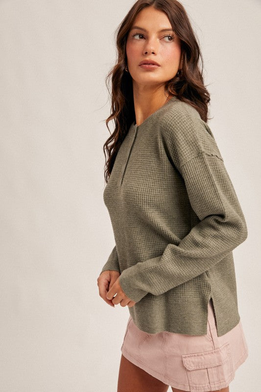 Kristy Waffle Sweater