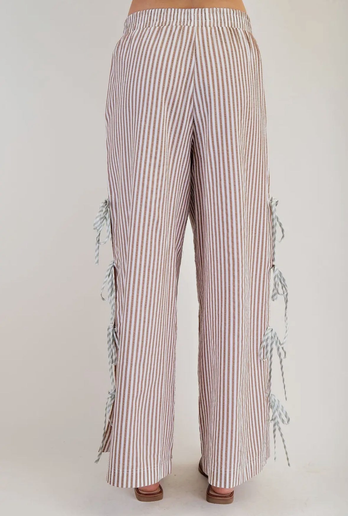 Amy Striped Side Tie Pants