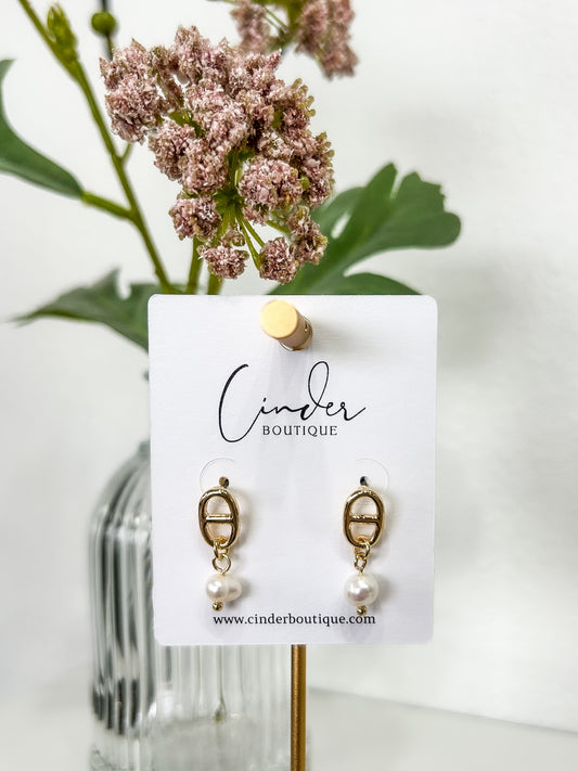 Pearl Charm Earrings