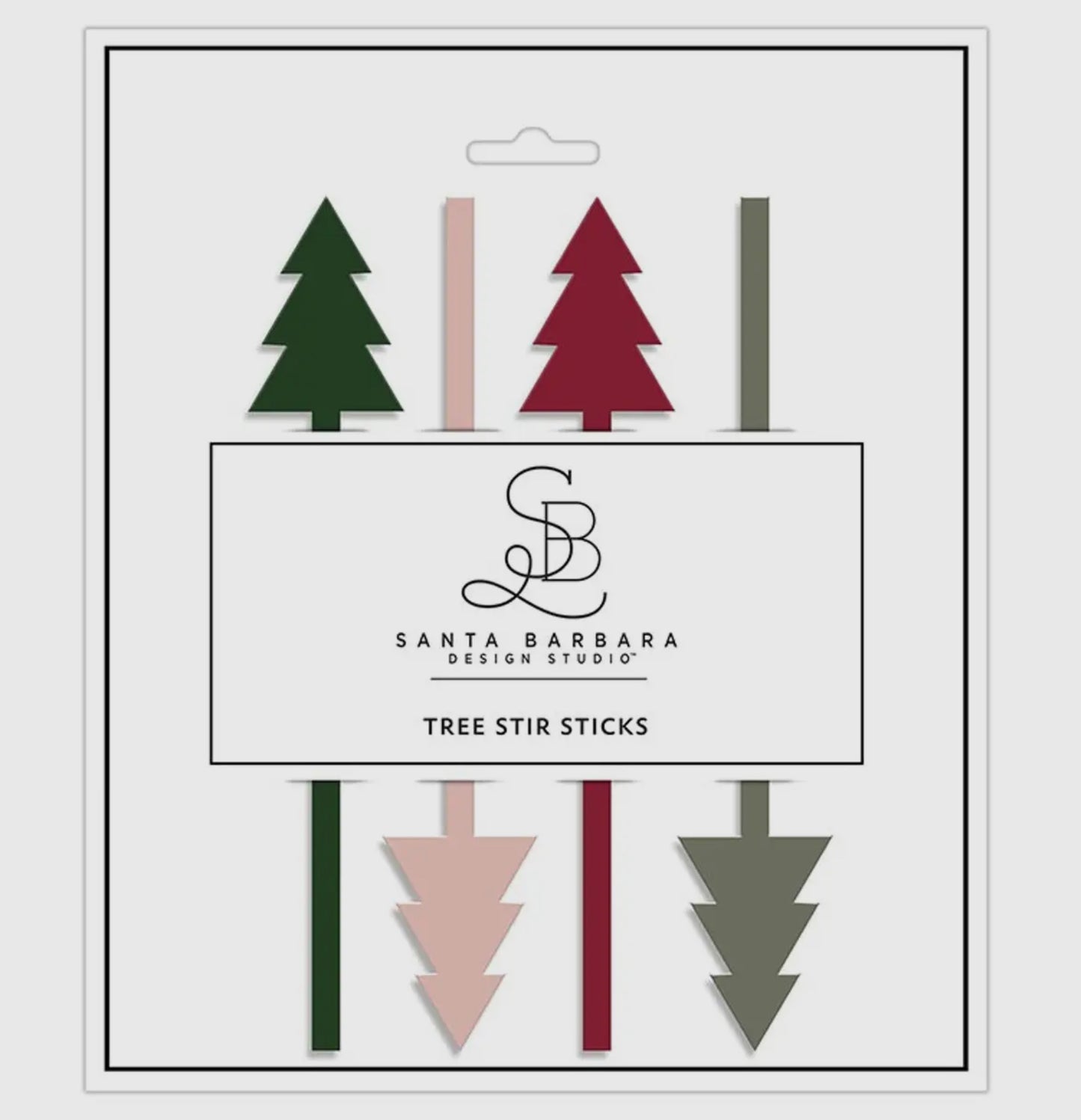 Acrylic Tree Stir Sticks -  Set of 4