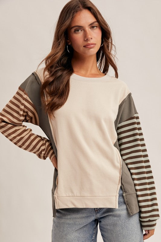 Jodi Color Block Dolman Sleeve Top