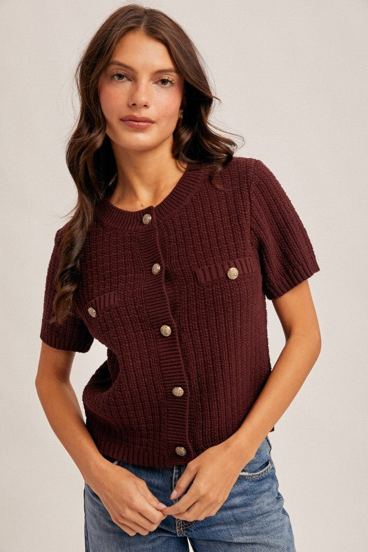 Rachel Short Sleeve Sweater