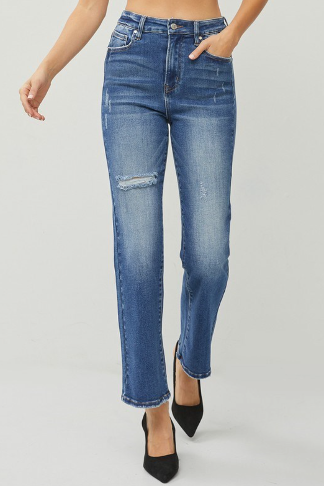 Peggy HR Straight Ankle Jeans by RISEN