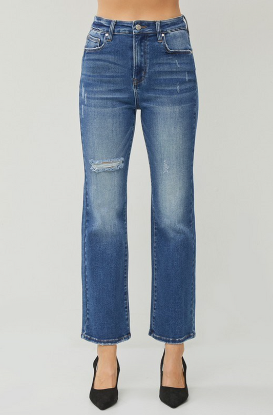 RISEN: Peggy HR Straight Ankle Jeans