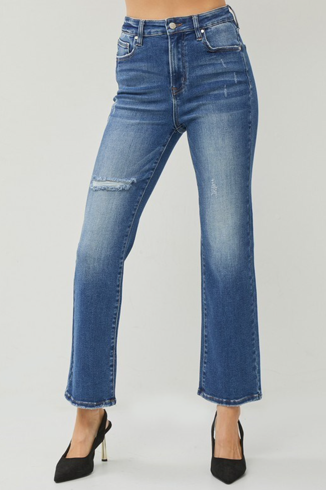 RISEN: Peggy HR Straight Ankle Jeans